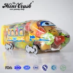 Gelatina di gelatina di frutta sana gustosa nel barattolo del treno ad alta velocità